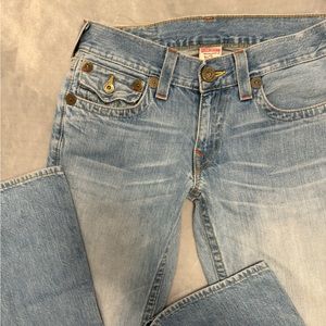 True Religion Light Wash Bootcut Mid Rise Jean